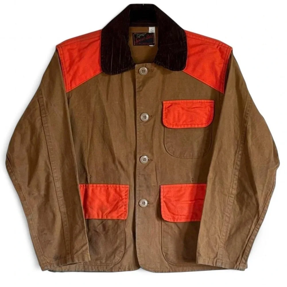 80s Sport-Bilt Game Bird Hunting Jacket Vintage Size Medium 21.5 x 24